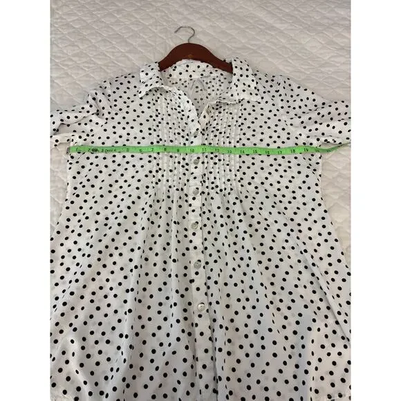 Seraphine Maternity Sz 8 Dotty Woven Blouse Polka Dots - Picture 5 of 8